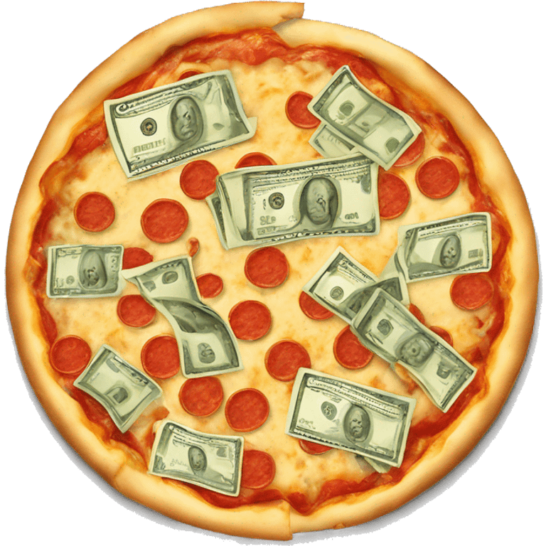 Money using pizza gráfico emoji