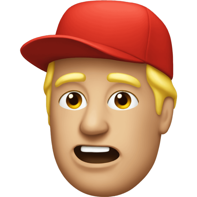 Red Trump hat emoji