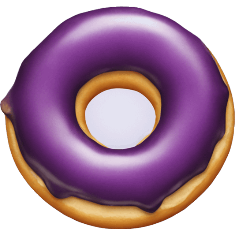 donut with eggplant through the middle of it emoji