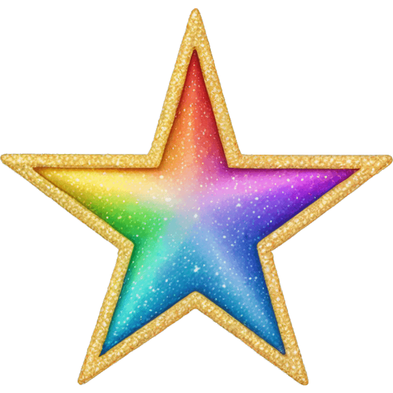 Rainbow star sparkle emoji