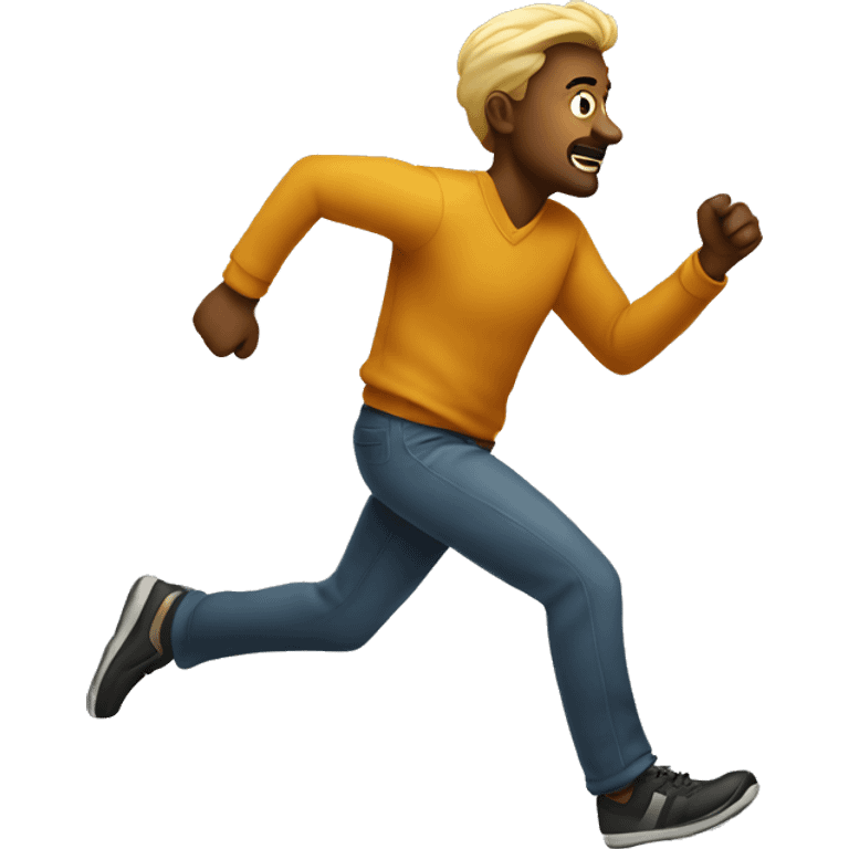 mann running away  emoji