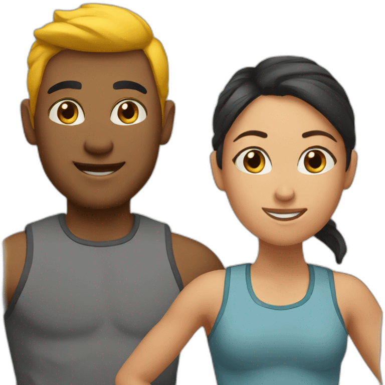 couple training together emoji