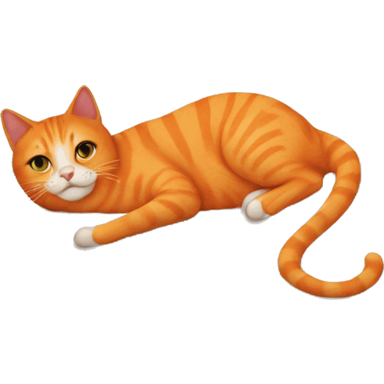 Orange cat on bed emoji