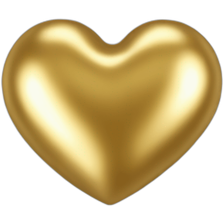 3D gold heart emoji