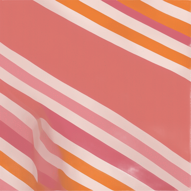 lesbian pride flag with seven horizontal stripes: dark orange, orange, light orange, white, pink, dusty pink, and dark rose. emoji