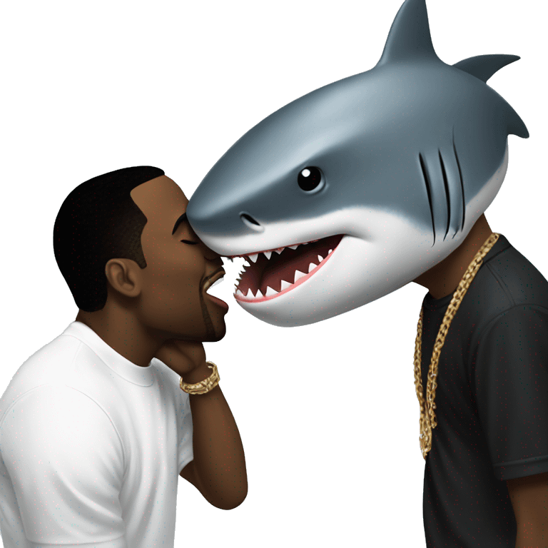 Shark kissing p diddy emoji