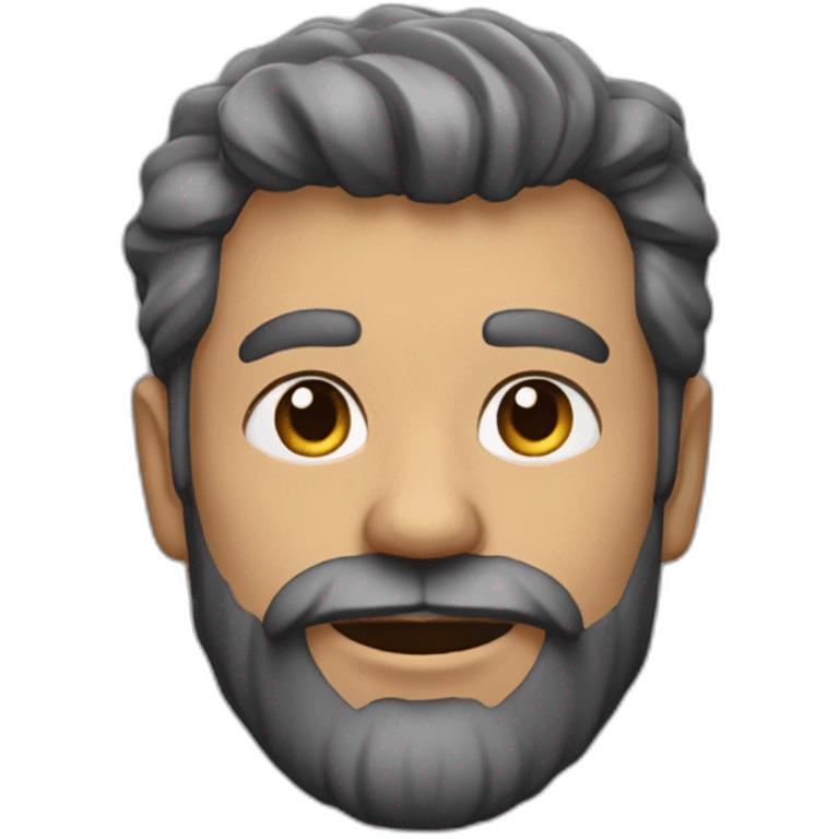 Homme chauve avec petite barbe emoji