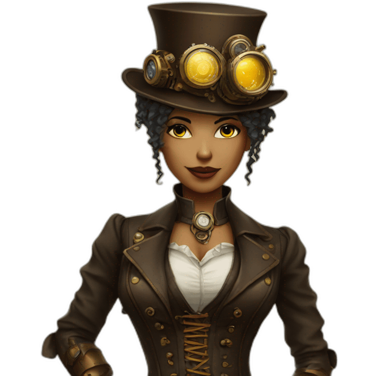 Steampunk lady emoji