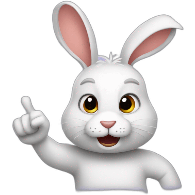 Rabbit thumbs down emoji