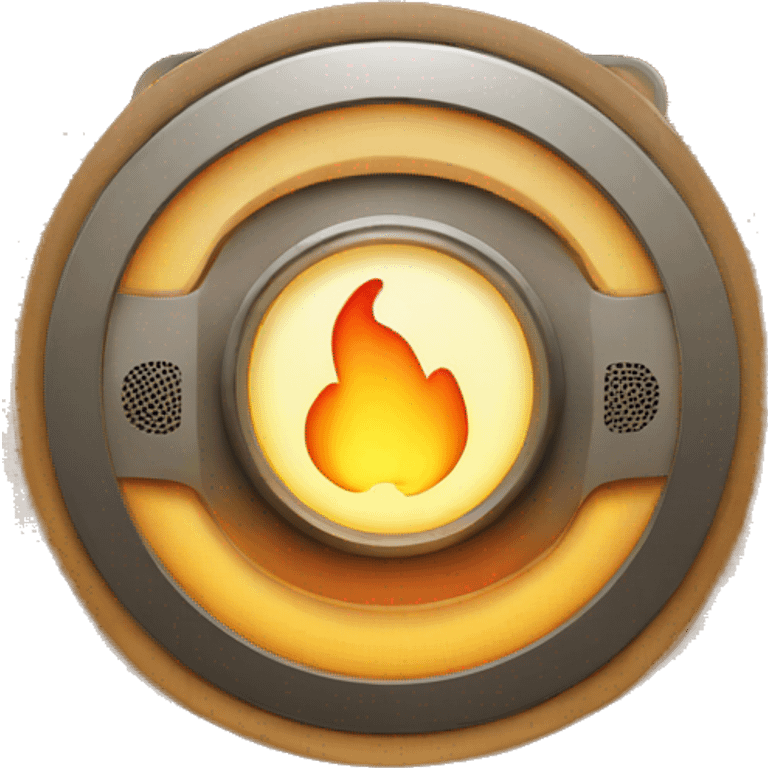 audio speaker with fire emoji