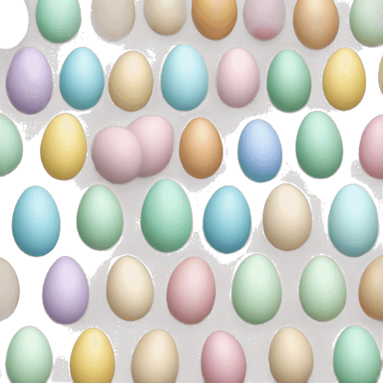 A carton of a dozen of pastel-colored eggs emoji