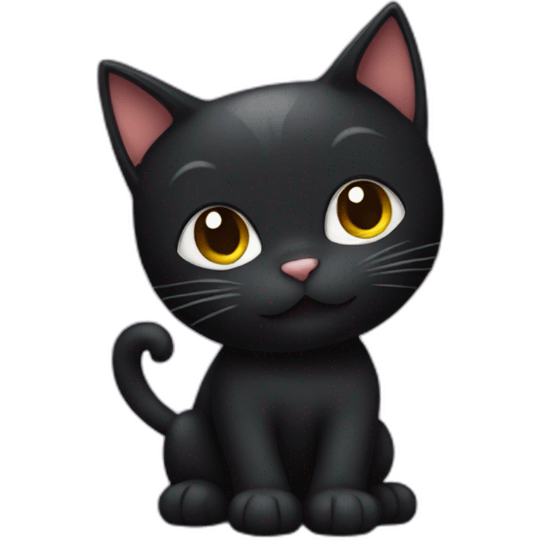 Black cat with star emoji