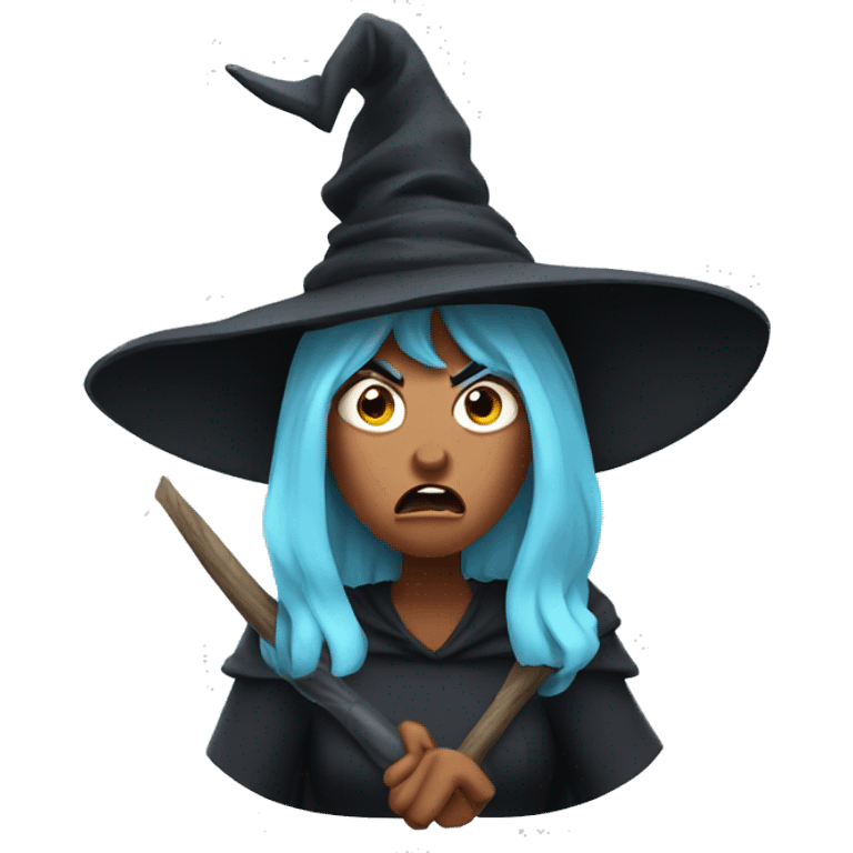 Angry witch emoji