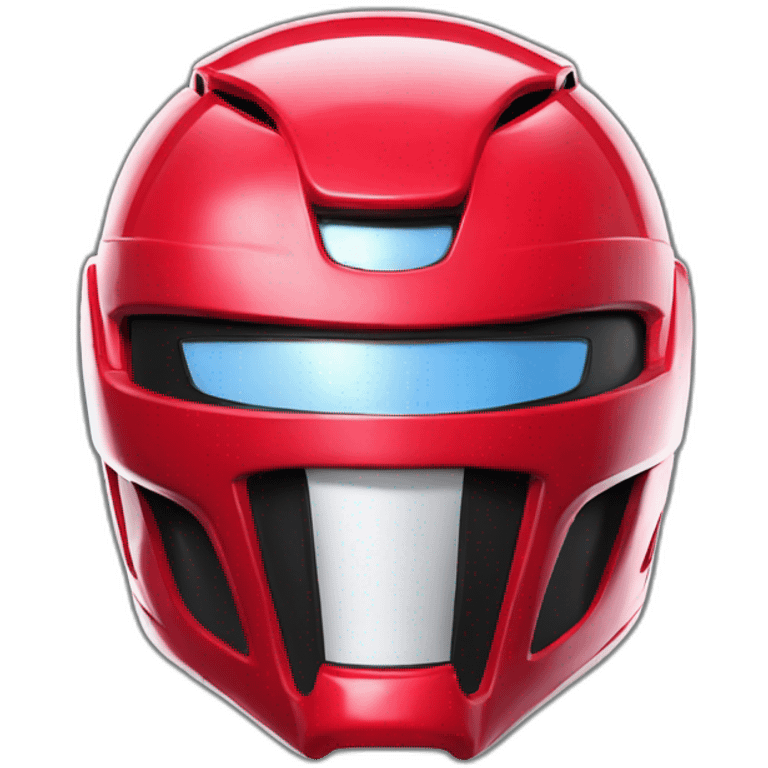 Red Mighty Morphin Power Ranger Helmet emoji