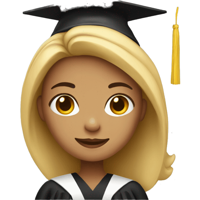 Girl with a Graduation gown emoji