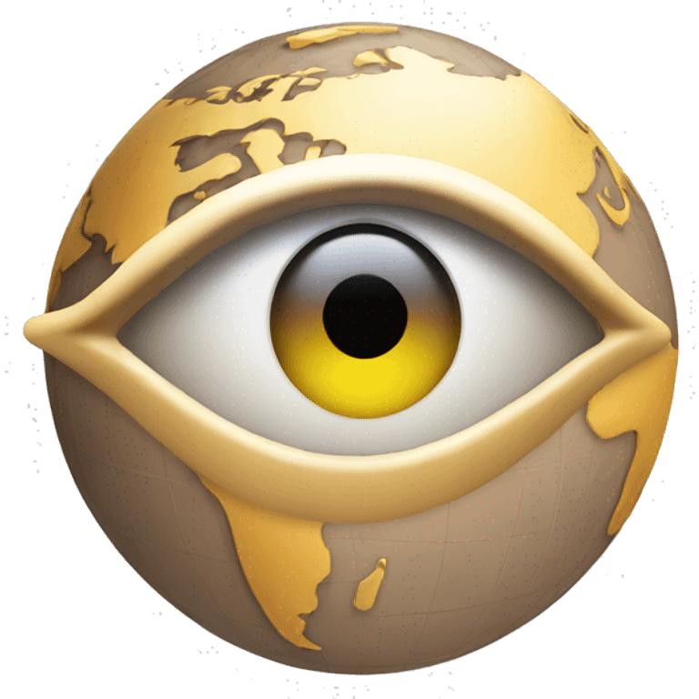 eye with globe in it emoji