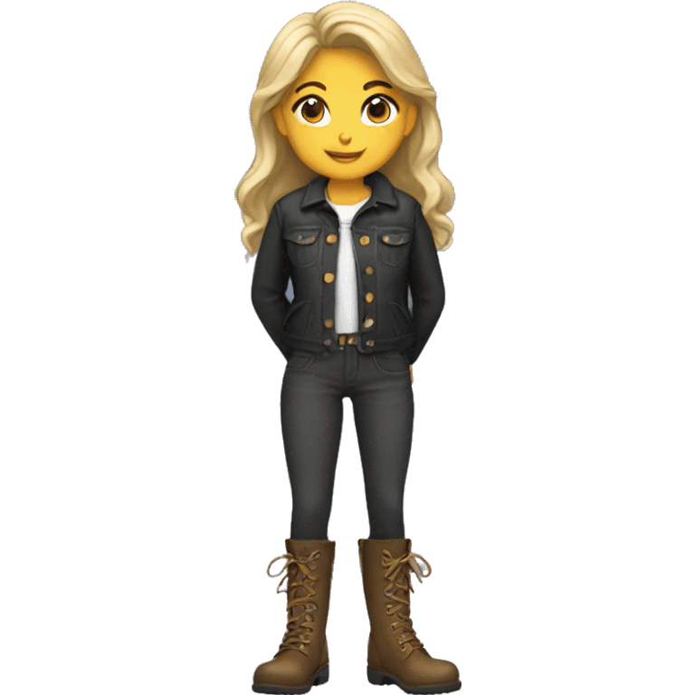 Girl wearing boots emoji