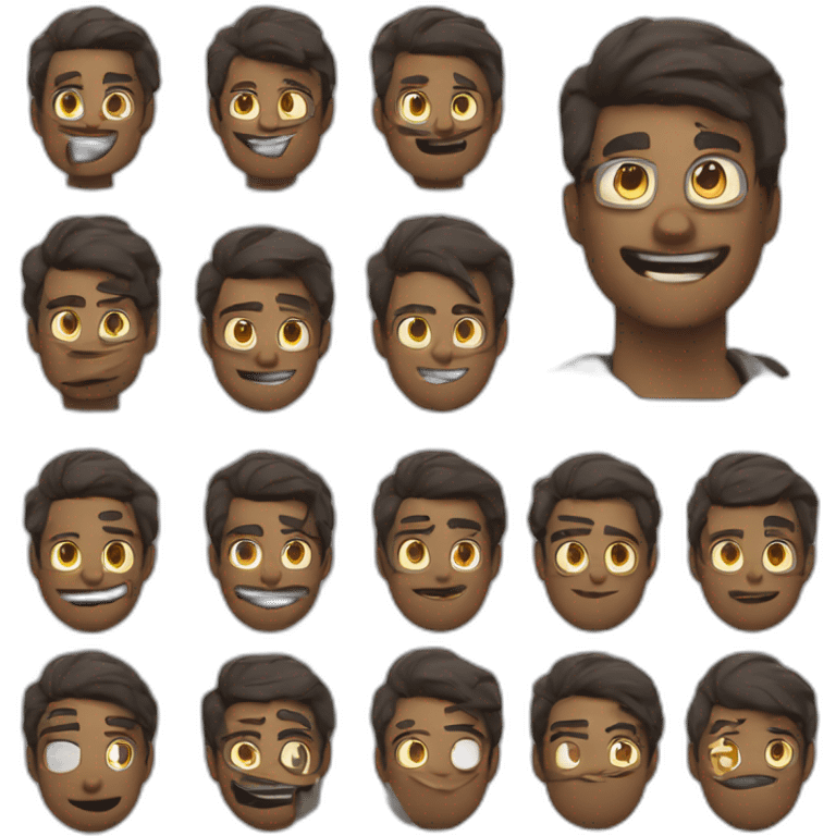 Generate a set of expressive emotes for discord using Coeus as the character. emoji