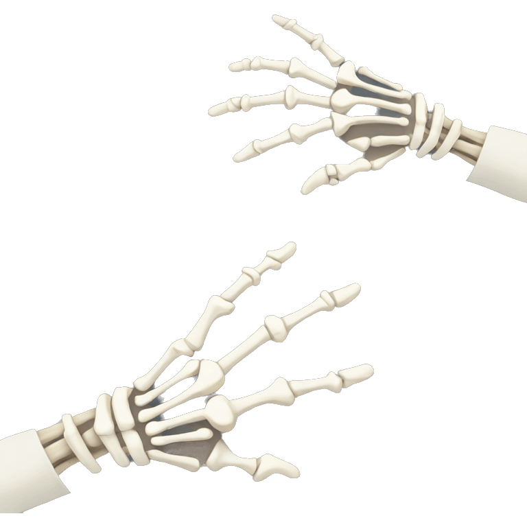 skeleton man’s hands move like zombies  emoji