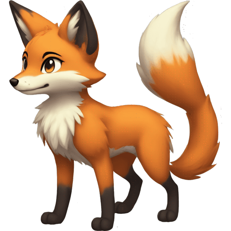 Anthro Sona Fakemon Fox Full Body emoji