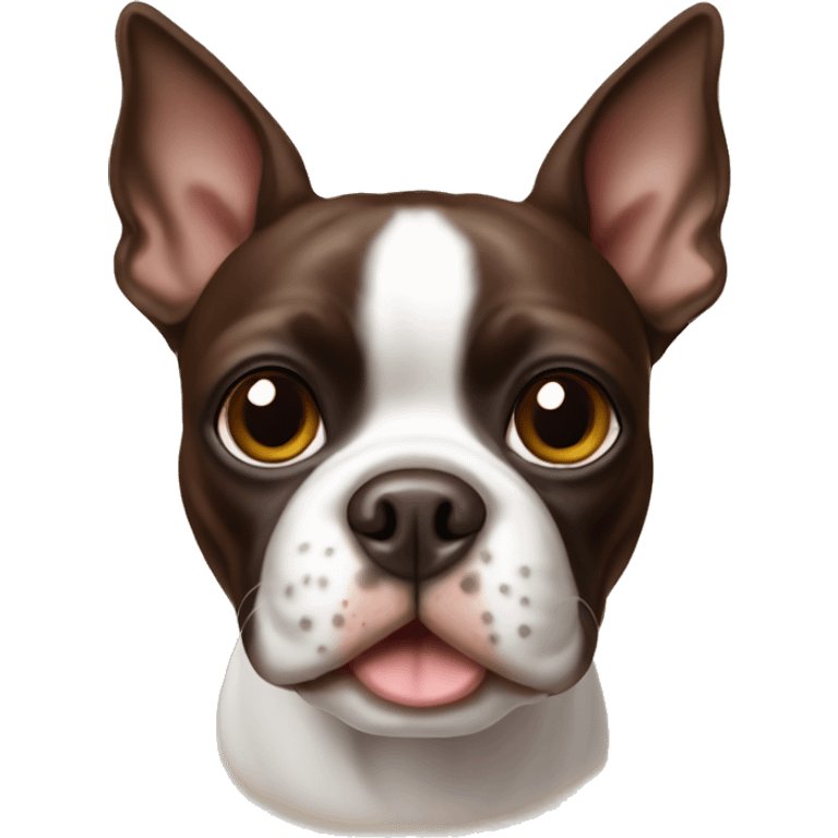 Brown Boston terrier emoji