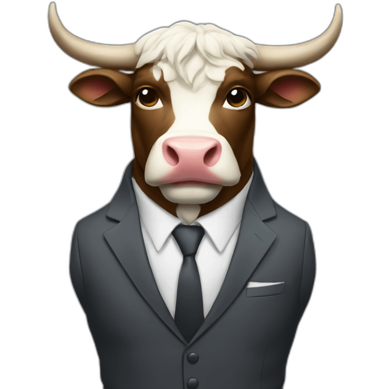 bull with suit emoji