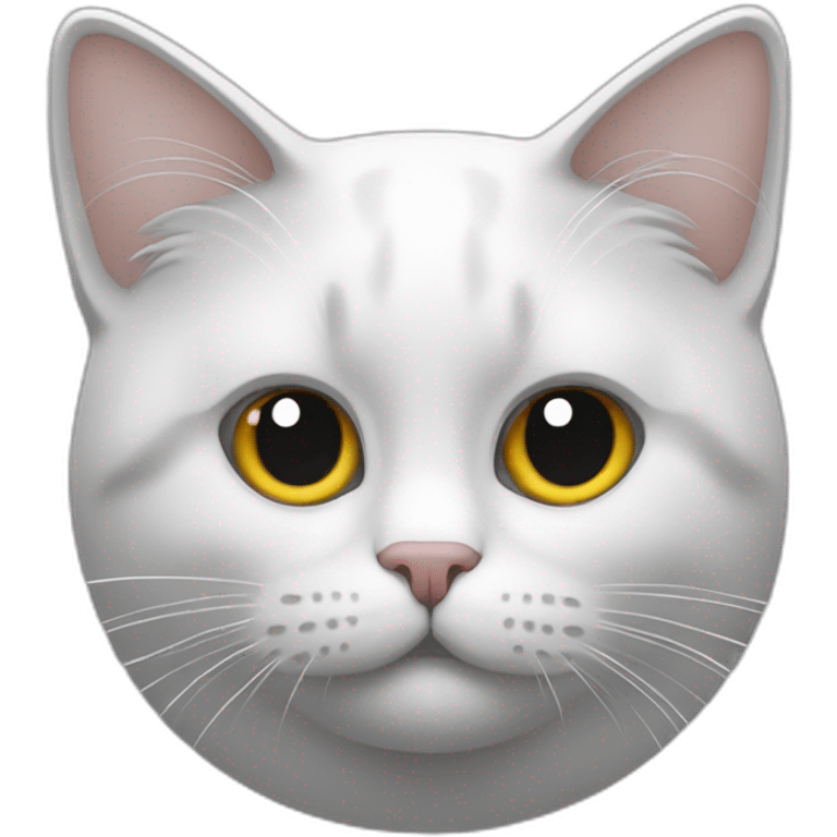 Chat blanc sur chat gris emoji