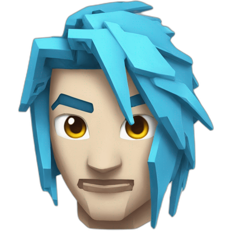 Minecraft Articuno Cyberpunk Head emoji