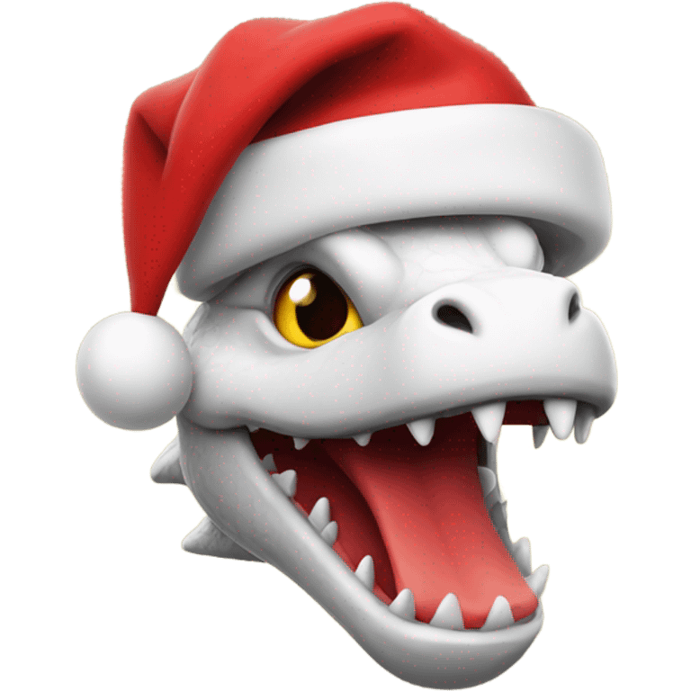 Welsh dragon in a Santa hat emoji