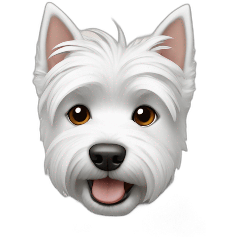 westie (dog) with airpods emoji