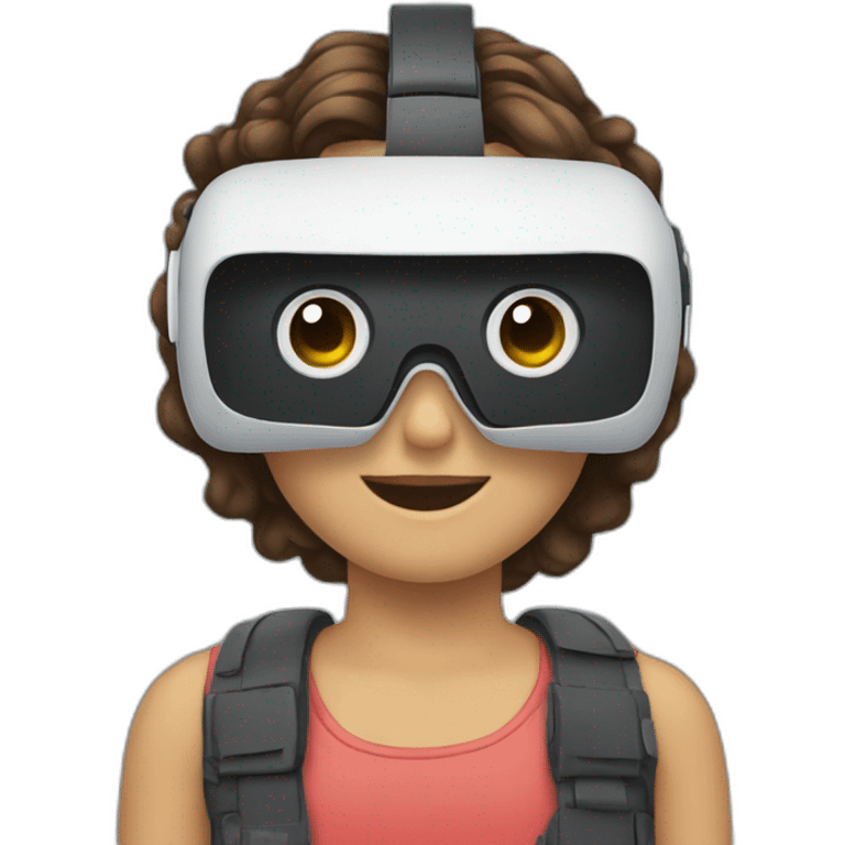 person wearing meta virtual reality goggles emoji