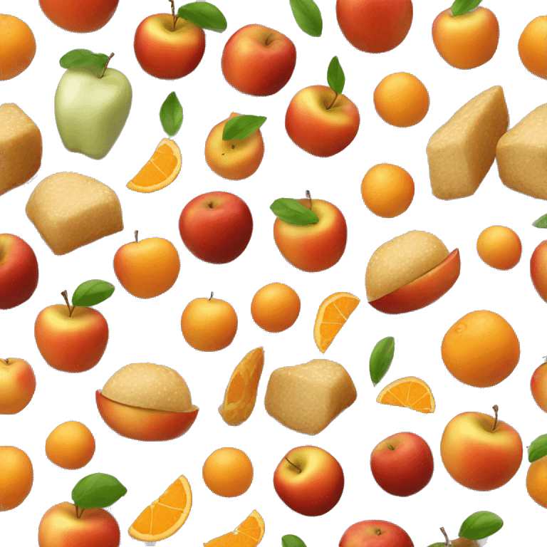 Food remains (apple, orange) emoji