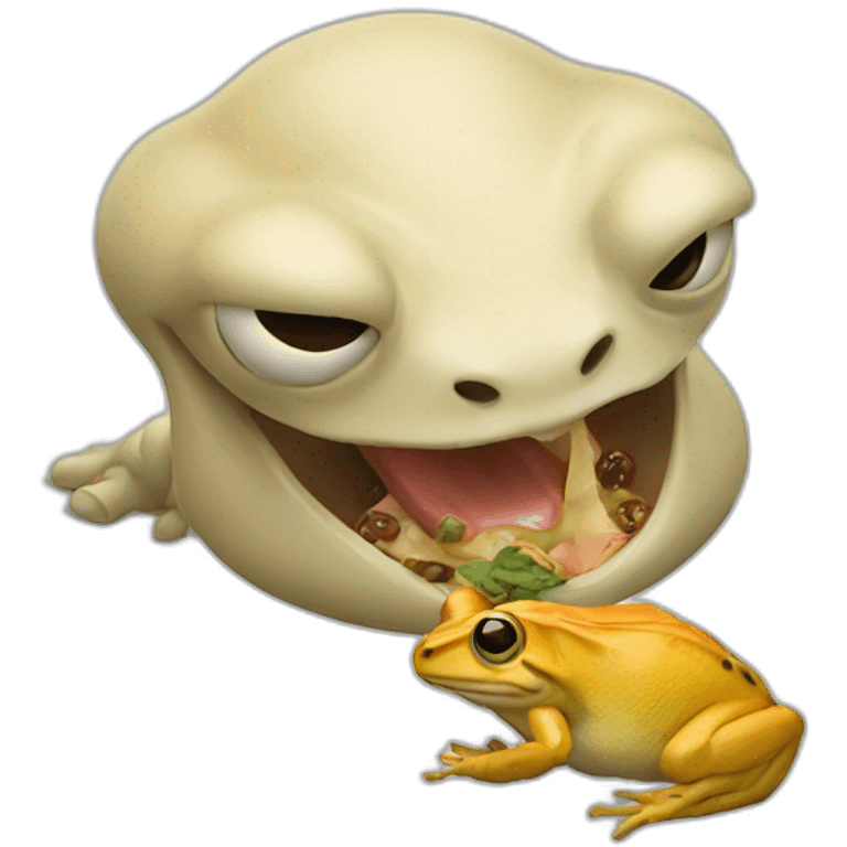 AI eating a toad emoji