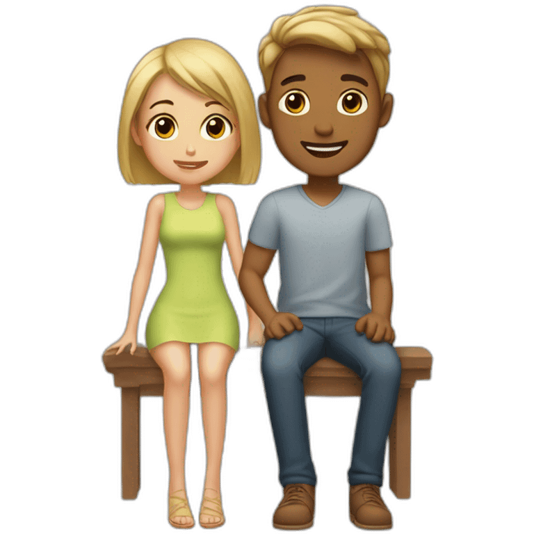 Nakd-guy-with-short-haired-girl emoji