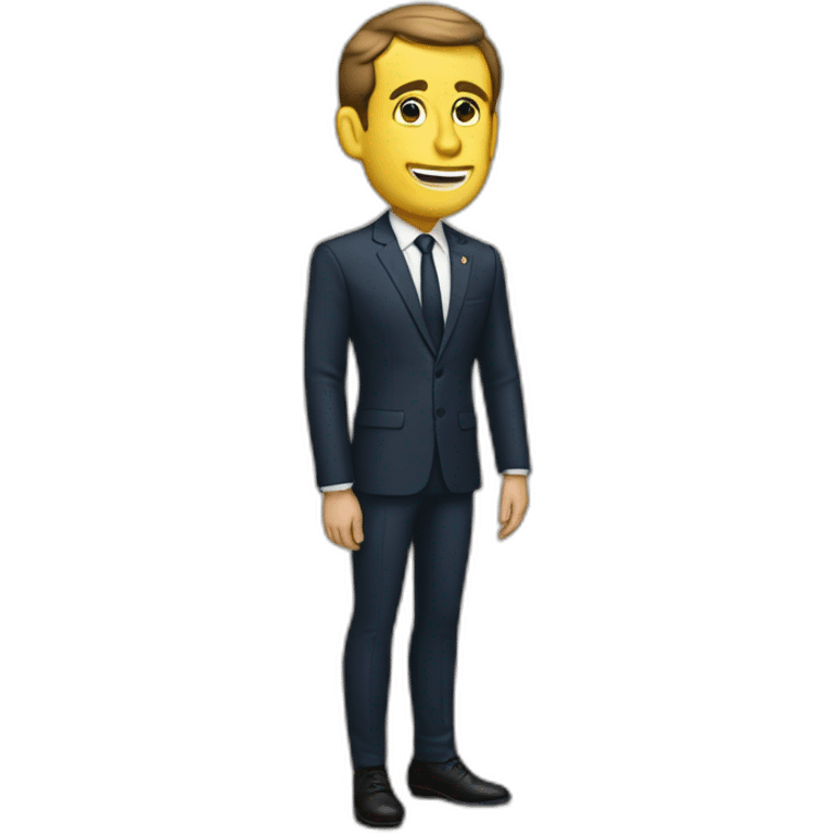 Macron taper emoji