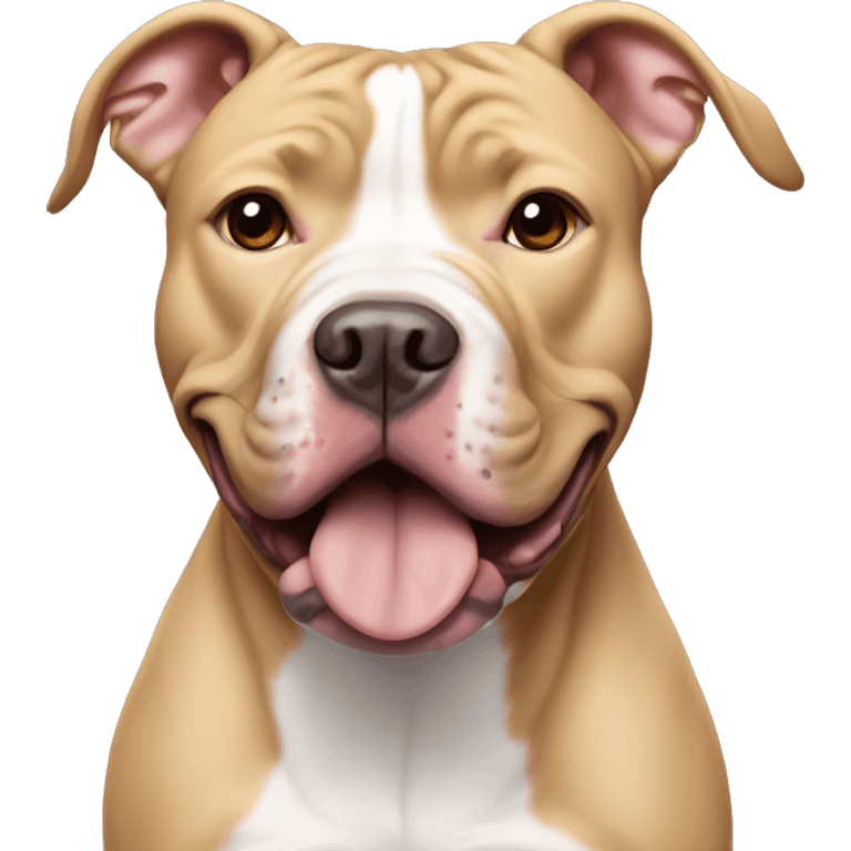 pit bull with cropped erect ears emoji