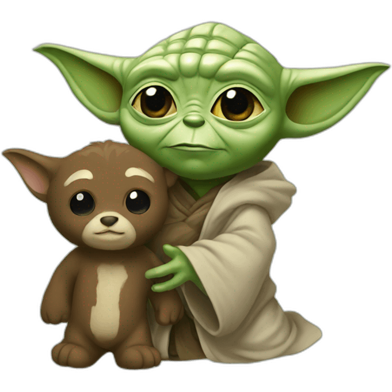 Yoda with bear emoji