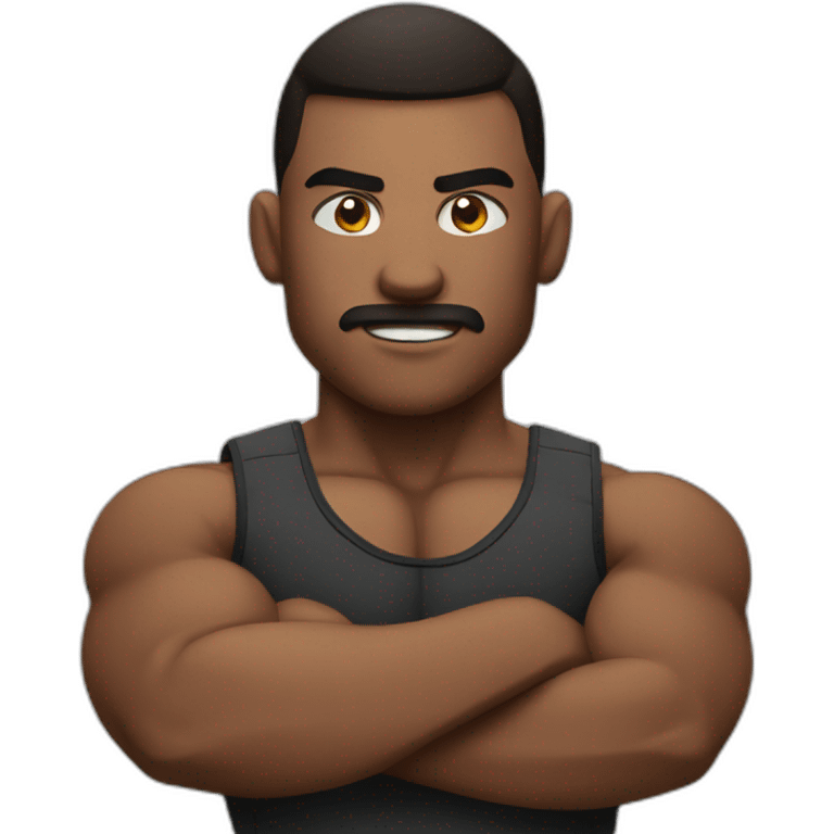 Muscular boxer emoji