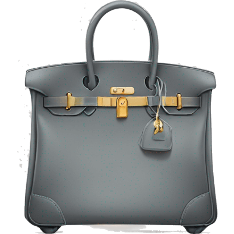 Hermes Birkin bag stay on a luxury baggage, like in airport emoji