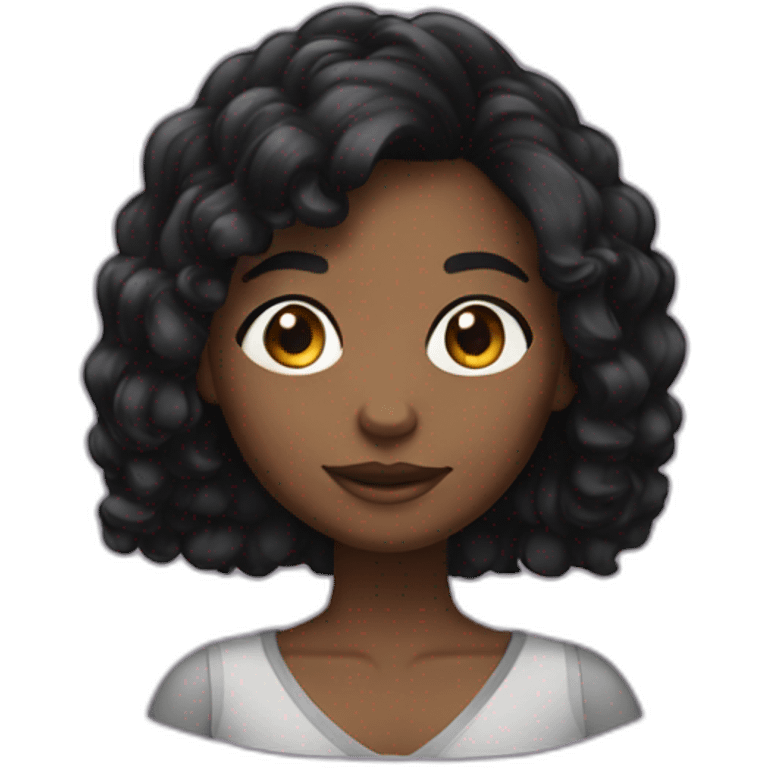 black haire girl emoji