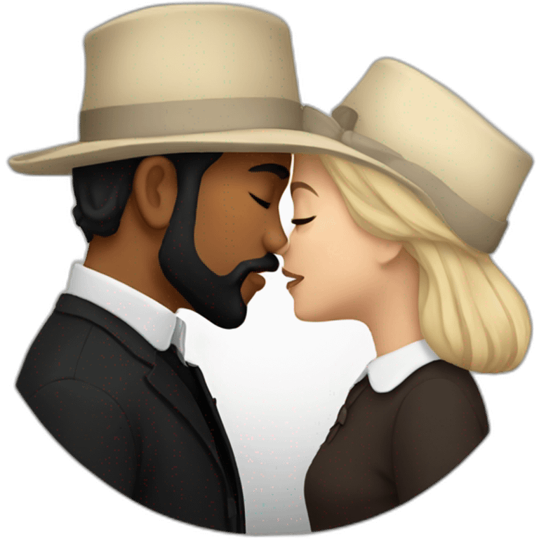 Amish kissing another amish emoji