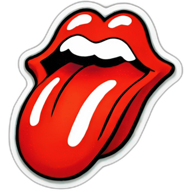 Rolling Stones logo emoji