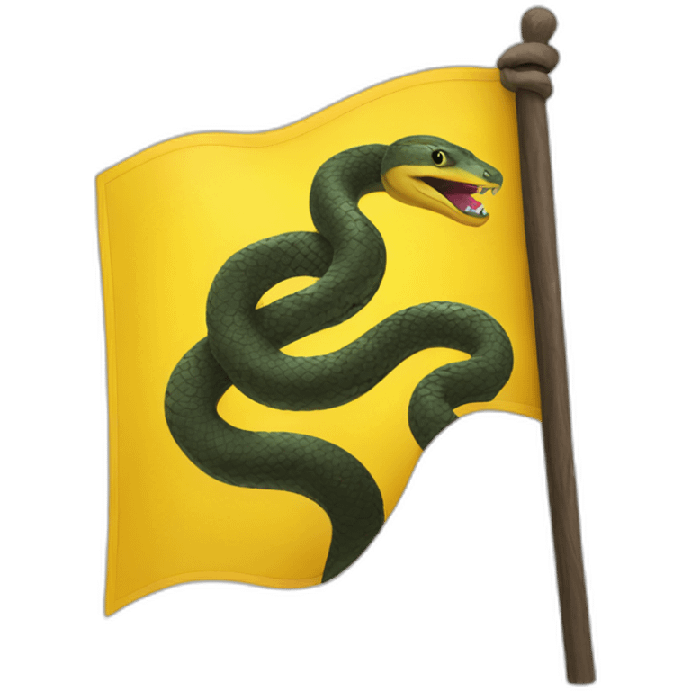 yellow flag with snake emoji