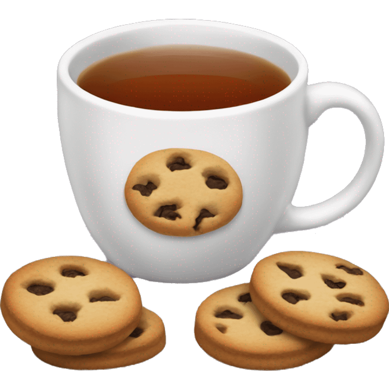 Tea with cookies  emoji