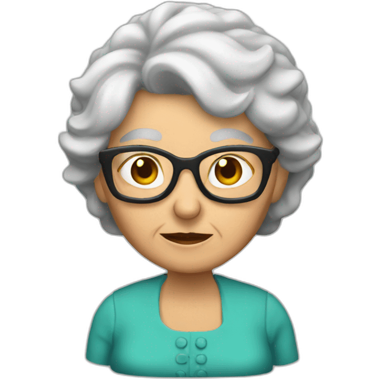 Granny with guns emoji