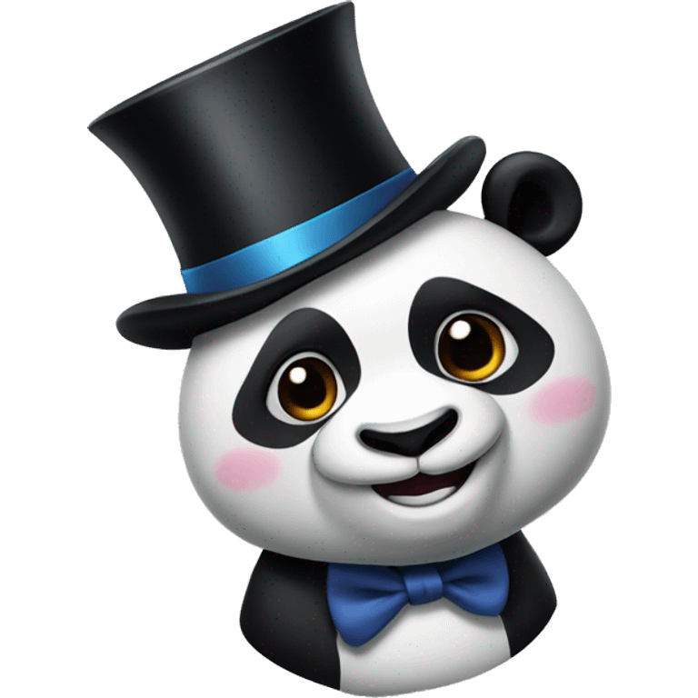 panda with a top hat emoji