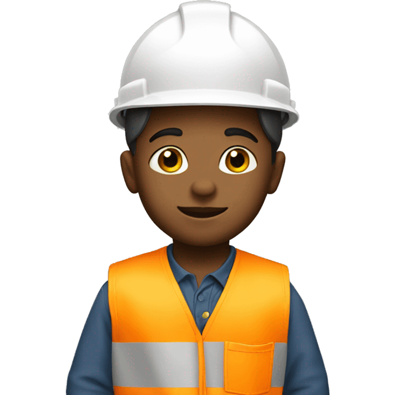 Little boy in construction outfit emoji