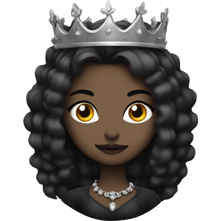 goth princess with crown emoji