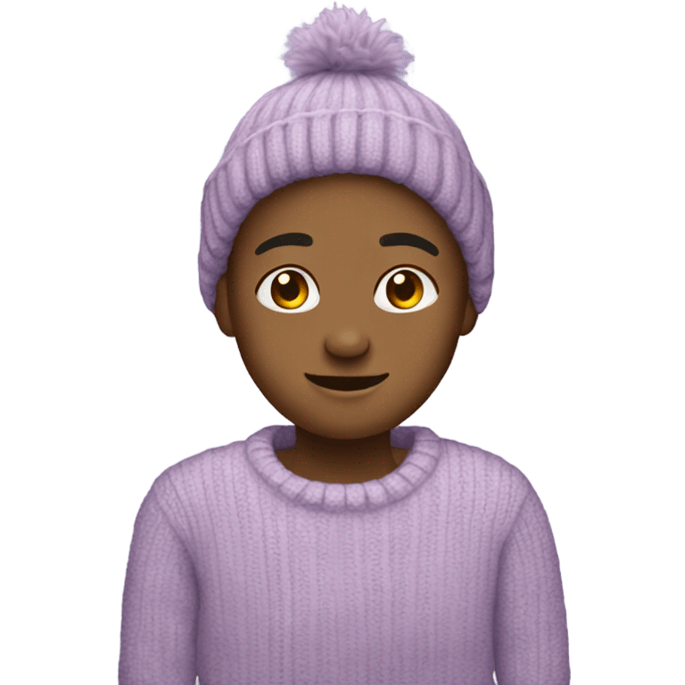 Cozy light purple sweater  emoji