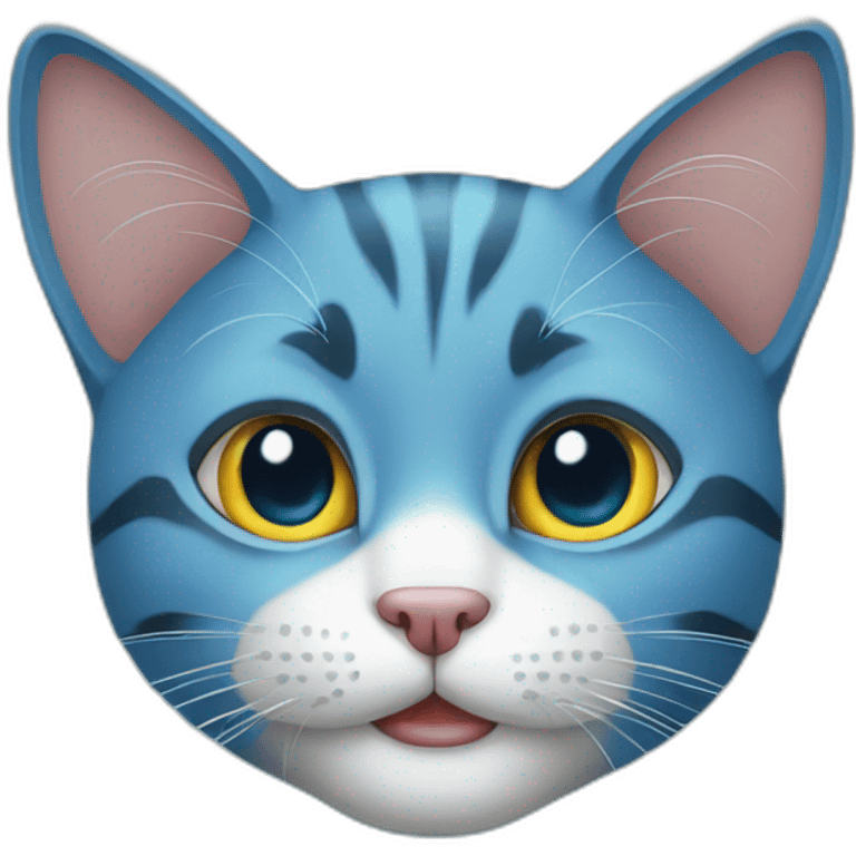 cat blue emoji